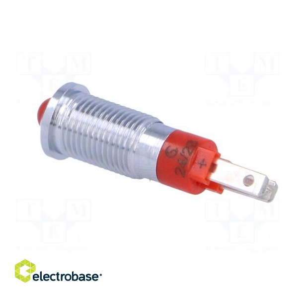 Indicator: LED | prominent | 24÷28VDC | Cutout: Ø8.2mm | IP40 | metal image 4