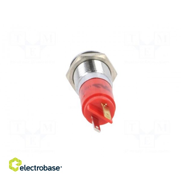 Indicator: LED | prominent | red | 24VDC | Ø14mm | connectors 2,8x0,8mm paveikslėlis 5