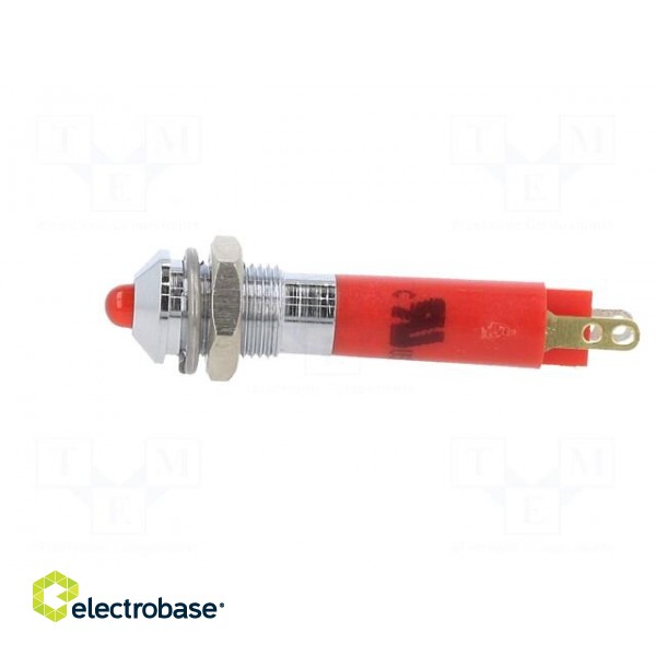 Indicator: LED | prominent | red | 24VDC | Ø6mm | IP40 | metal,plastic image 3