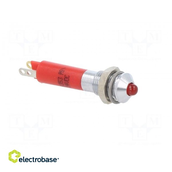 Indicator: LED | prominent | red | 24VDC | Ø6mm | IP40 | metal,plastic фото 8