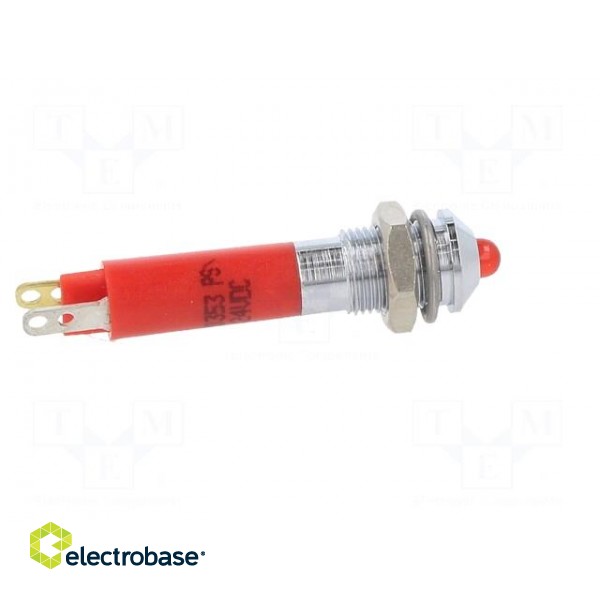 Indicator: LED | prominent | red | 24VDC | Ø6mm | IP40 | metal,plastic image 7
