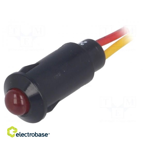 Indicator: LED | prominent | 24VDC | Cutout: Ø8.2mm | IP40 | polyamide