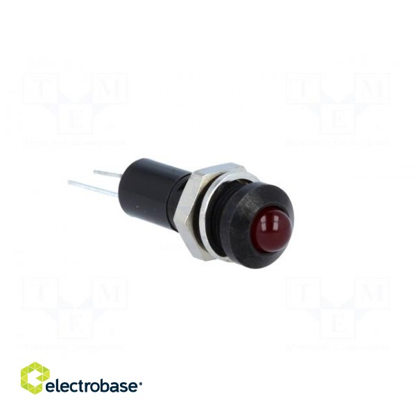 Indicator: LED | prominent | 24VDC | Cutout: Ø8mm | for PCB | brass фото 8