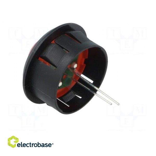 Indicator: LED | prominent | Cutout: Ø25.65mm | for PCB | plastic image 4