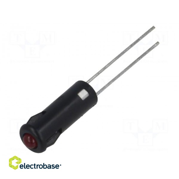 Indicator: LED | prominent | red | Ø5.2mm | IP40 | for PCB | ØLED: 3mm