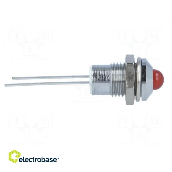 Indicator: LED | prominent | red | Ø8.2mm | IP40 | for PCB | brass image 7