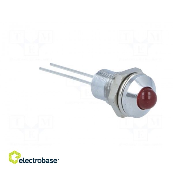Indicator: LED | prominent | red | Ø8.2mm | IP40 | for PCB | brass image 8