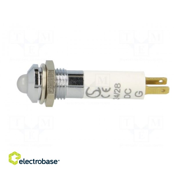 Indicator: LED | prominent | 24÷28VDC | Cutout: Ø8.2mm | IP40 | metal фото 3