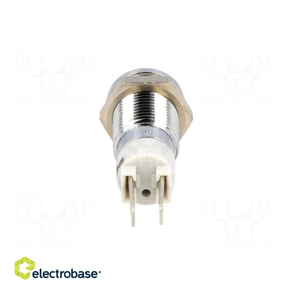 Indicator: LED | prominent | white | 24÷28VDC | Ø8.2mm | IP40 | metal image 5
