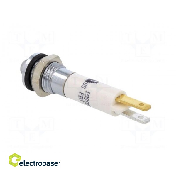 Indicator: LED | prominent | white | 24VDC | 24VAC | Ø8mm | IP67 | ØLED: 5mm фото 4