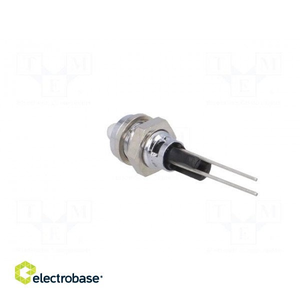 Indicator: LED | prominent | white | Ø6mm | for PCB | brass | ØLED: 3mm image 4