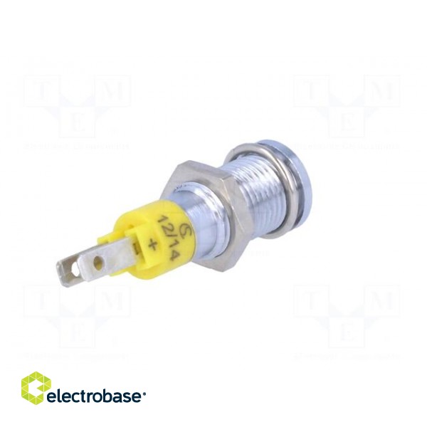 Indicator: LED | prominent | 12÷14VDC | Cutout: Ø8.2mm | IP40 | metal фото 6