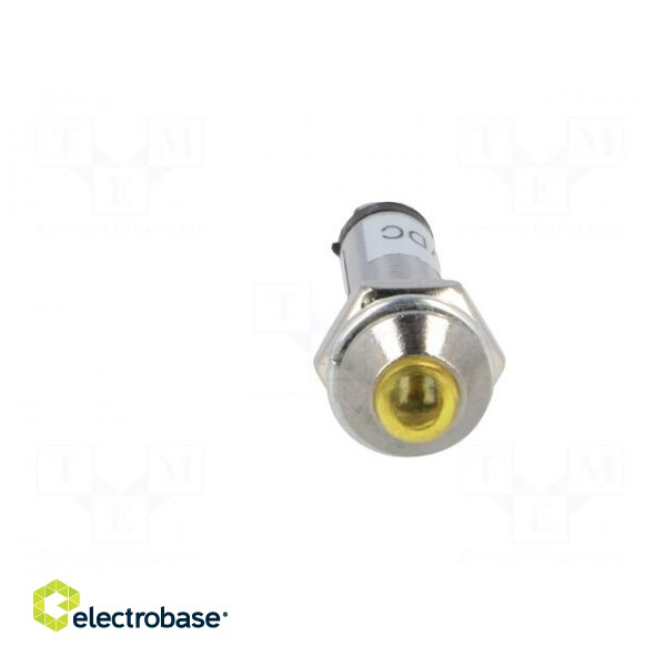 Indicator: LED | prominent | yellow | 12VDC | Ø8.2mm | IP40 | metal image 9