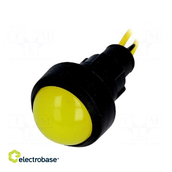 Indicator: LED | prominent | 230VAC | Cutout: Ø13mm | IP20 | 300mm leads