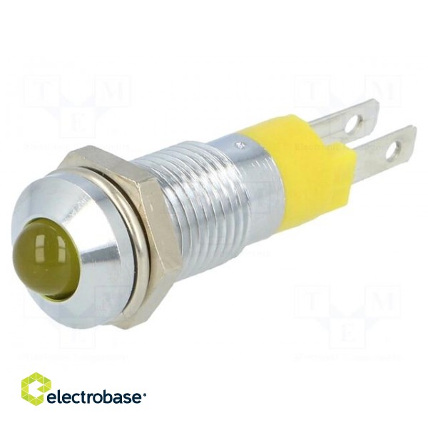 Indicator: LED | prominent | 24÷28VDC | Cutout: Ø8.2mm | IP40 | metal image 1