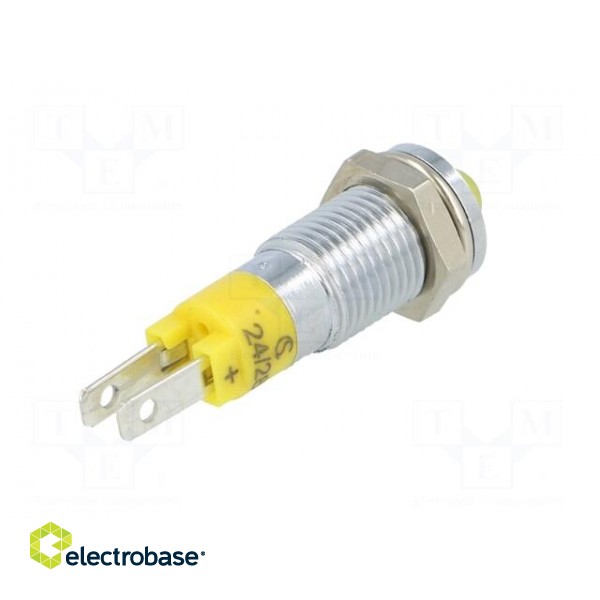 Indicator: LED | prominent | 24÷28VDC | Cutout: Ø8.2mm | IP40 | metal фото 6