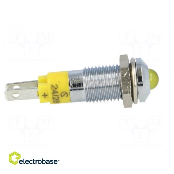 Indicator: LED | prominent | 24÷28VDC | Cutout: Ø8.2mm | IP40 | metal image 7