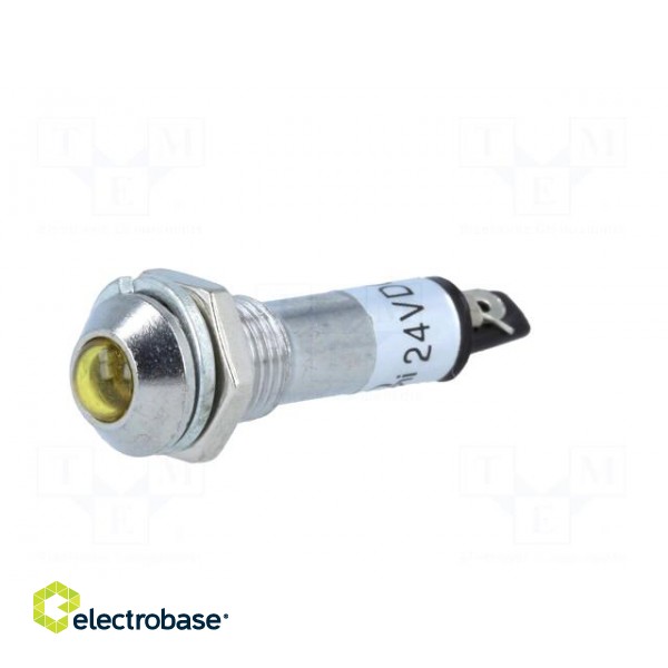 Indicator: LED | prominent | 24VDC | Cutout: Ø8.2mm | IP40 | metal image 2