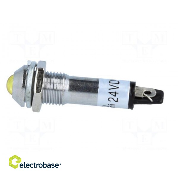 Indicator: LED | prominent | 24VDC | Cutout: Ø8.2mm | IP40 | metal image 3