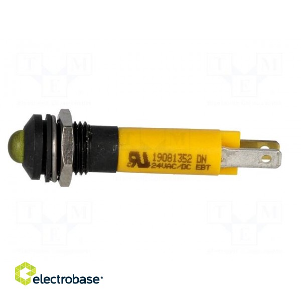 Indicator: LED | prominent | 24VDC | Cutout: Ø8mm | IP67 | plastic фото 3