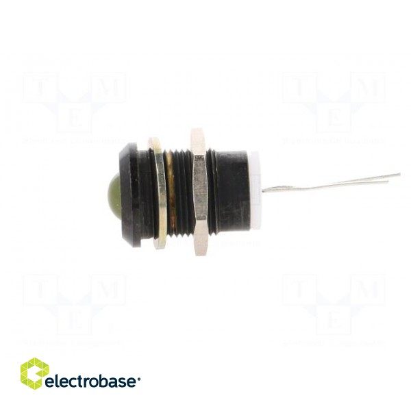 Indicator: LED | prominent | yellow | Ø12mm | for PCB | brass | ØLED: 8mm image 3
