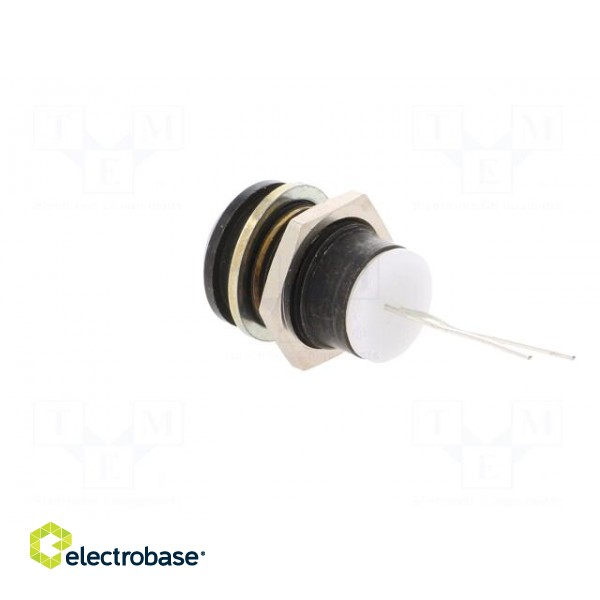 Indicator: LED | prominent | yellow | Ø12mm | for PCB | brass | ØLED: 8mm image 4