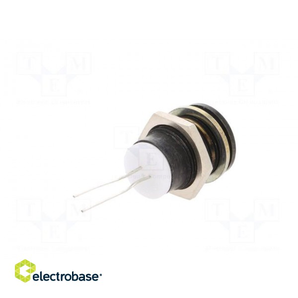 Indicator: LED | prominent | yellow | Ø12mm | for PCB | brass | ØLED: 8mm image 6