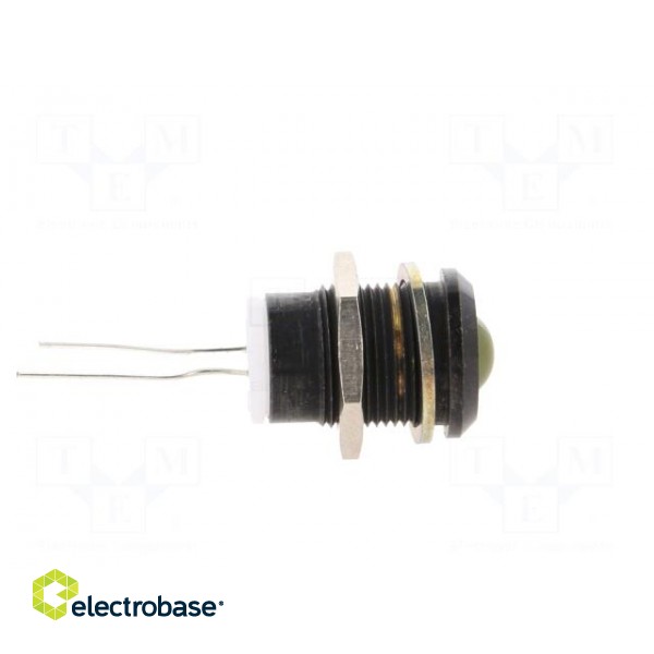 Indicator: LED | prominent | yellow | Ø12mm | for PCB | brass | ØLED: 8mm image 7