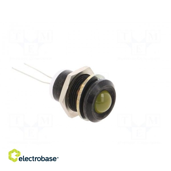 Indicator: LED | prominent | Cutout: Ø12mm | for PCB | brass | ØLED: 8mm image 8