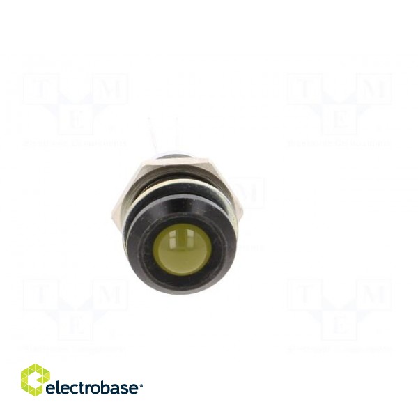 Indicator: LED | prominent | yellow | Ø12mm | for PCB | brass | ØLED: 8mm image 9