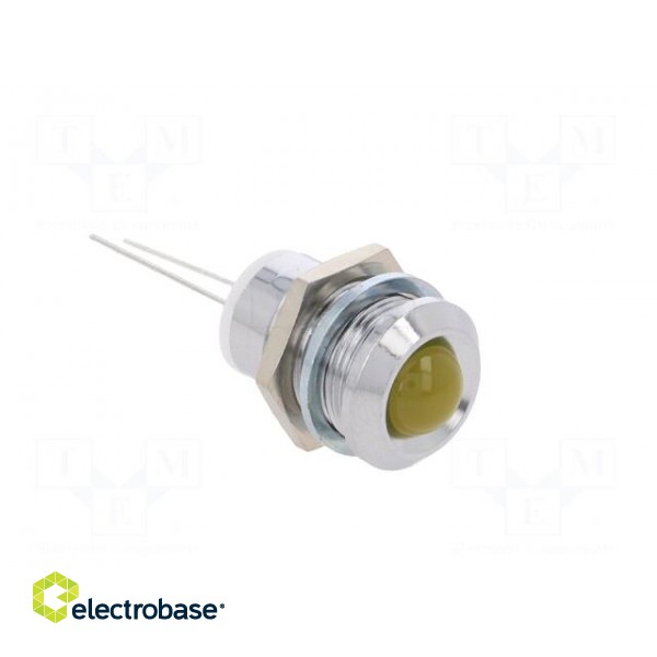 Indicator: LED | prominent | Cutout: Ø12mm | for PCB | brass | ØLED: 8mm image 8