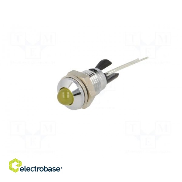 Indicator: LED | prominent | Cutout: Ø8mm | for PCB | brass | ØLED: 5mm paveikslėlis 2