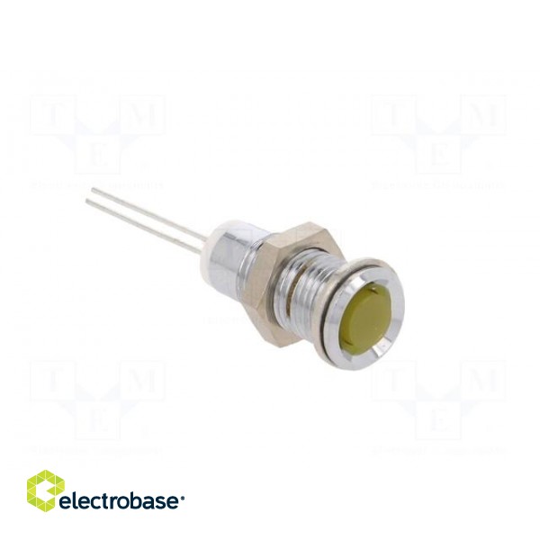 Indicator: LED | prominent | Cutout: Ø8mm | for PCB | brass | ØLED: 5mm image 8