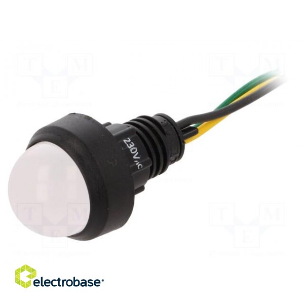 Indicator: LED | prominent | yellow/green | 230VAC | Ø13mm | IP40