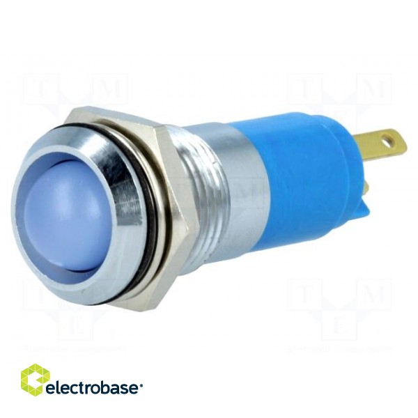 Indicator: LED | recessed | 24÷28VDC | 24÷28VAC | Cutout: Ø14.2mm | IP67 paveikslėlis 1