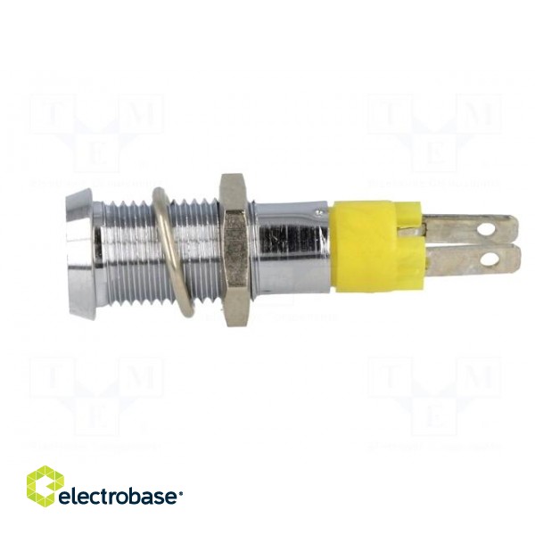 Indicator: LED | recessed | 12÷14VDC | Cutout: Ø8.2mm | IP67 | metal image 3
