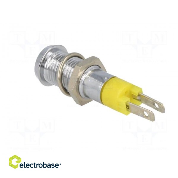 Indicator: LED | recessed | 12÷14VDC | Cutout: Ø8.2mm | IP67 | metal image 4