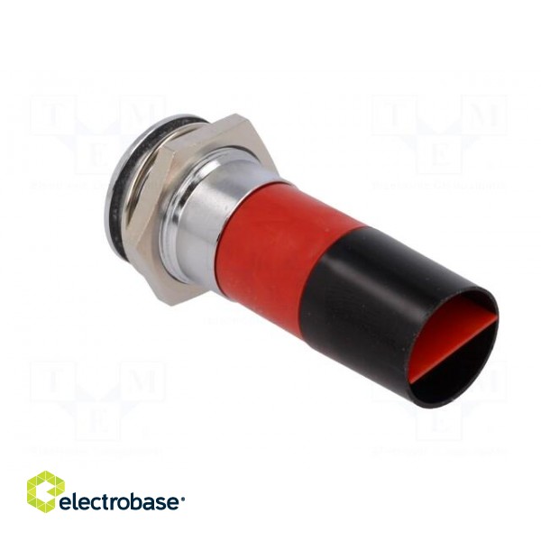 Indicator: LED | recessed | red | 230VDC | 230VAC | Ø22.2mm | IP67 | metal image 4