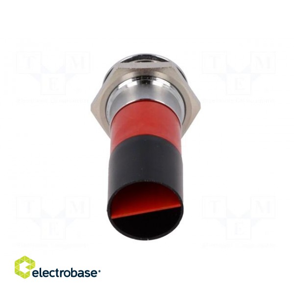 Indicator: LED | recessed | red | 230VDC | 230VAC | Ø22.2mm | IP67 | metal image 5