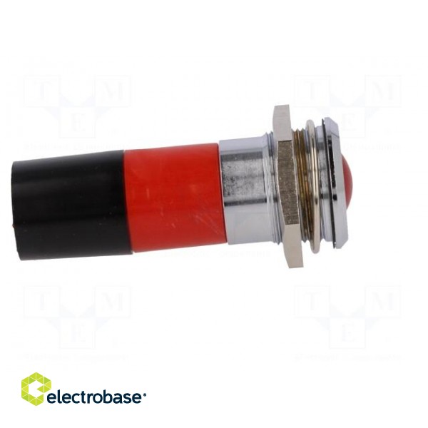 Indicator: LED | recessed | red | 230VDC | 230VAC | Ø22.2mm | IP67 | metal image 7