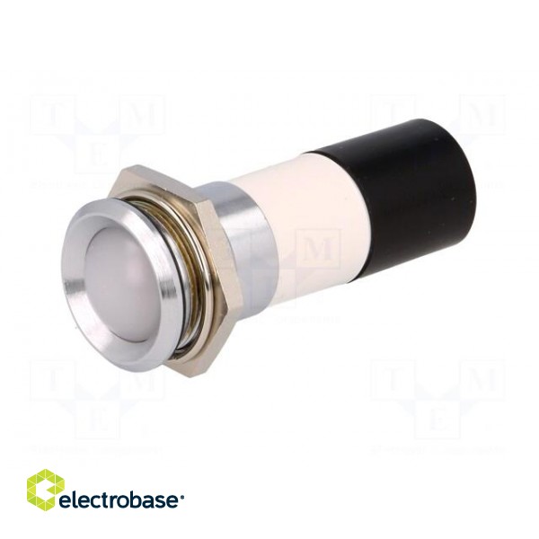 Indicator: LED | recessed | white | 230VDC | 230VAC | Ø22.2mm | IP67 image 2