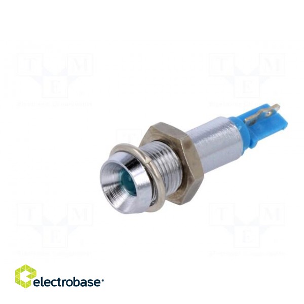 Indicator: LED | recessed | blue | 24÷28VAC | Ø6.2mm | for soldering фото 2