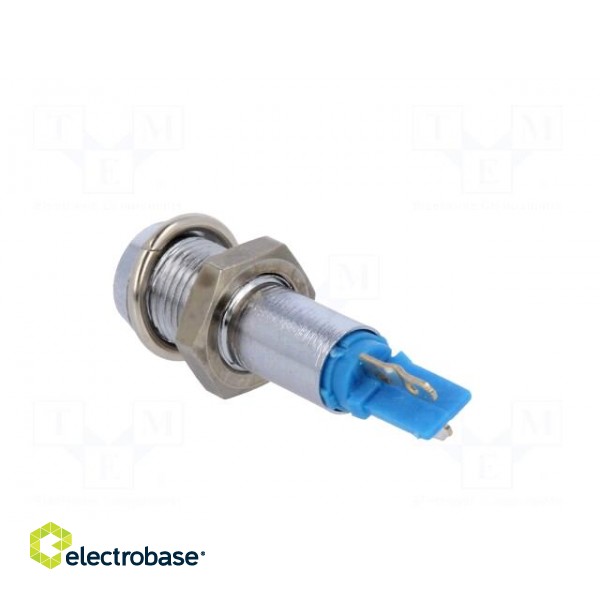 Indicator: LED | recessed | blue | 24÷28VAC | Ø6.2mm | for soldering paveikslėlis 4