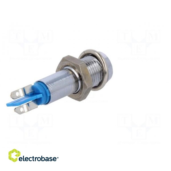 Indicator: LED | recessed | blue | 24÷28VAC | Ø6.2mm | for soldering фото 6
