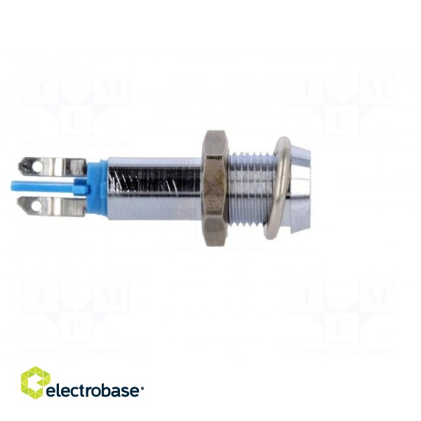 Indicator: LED | recessed | blue | 24÷28VAC | Ø6.2mm | for soldering фото 7