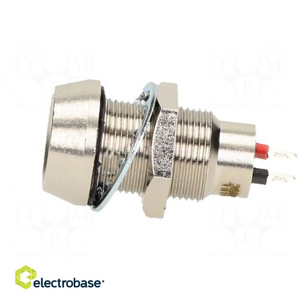 Indicator: LED | recessed | 28VDC | Cutout: Ø12.7mm | IP67 | brass image 3