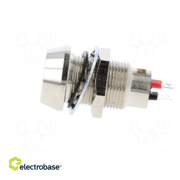 Indicator: LED | recessed | 28VDC | Cutout: Ø12.7mm | IP67 | brass paveikslėlis 3