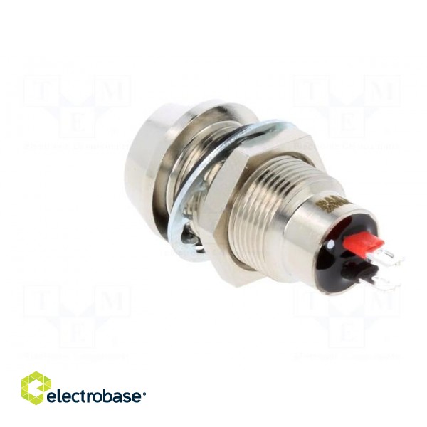 Indicator: LED | recessed | 28VDC | Cutout: Ø12.7mm | IP67 | brass paveikslėlis 4