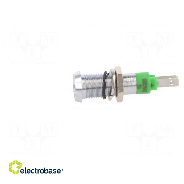Indicator: LED | recessed | 24÷28VDC | Ø8.2mm | IP67 | metal paveikslėlis 3