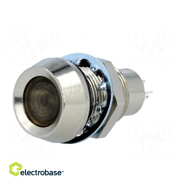 Indicator: LED | recessed | 24VDC | Cutout: Ø12.7mm | IP67 | brass image 2